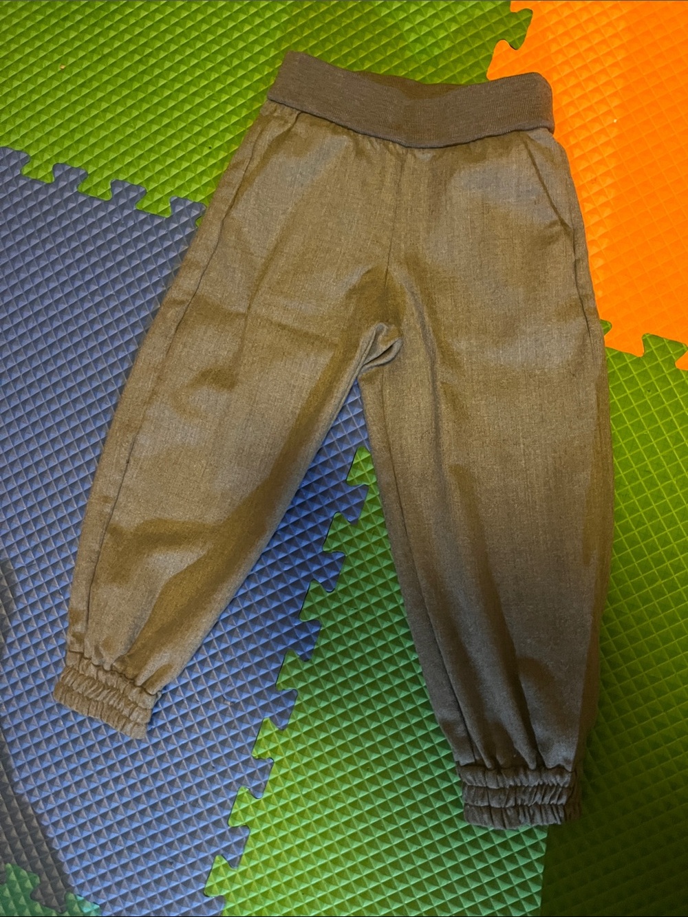 Balmain Gray Logo Jogger Pants